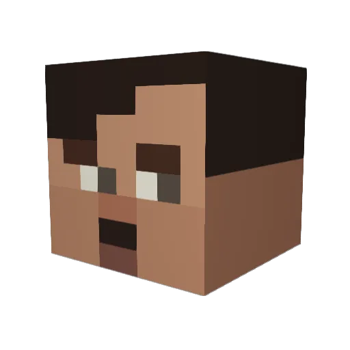 MrSproutsksks Minecraft avatar head, 3D render