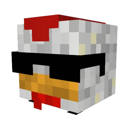 MrSquicken Minecraft avatar head, 3D render