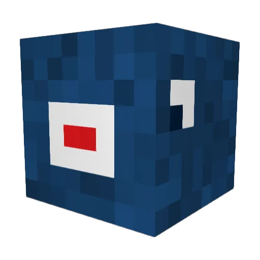 MrSquidFace Minecraft avatar head, 3D render