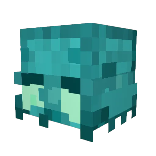 MrSquido Minecraft avatar head, 3D render