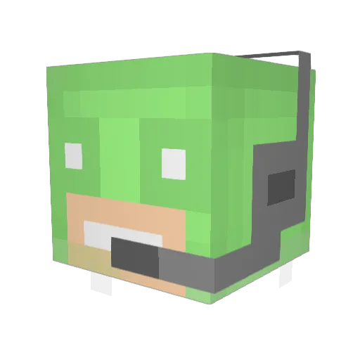 MrStace Minecraft avatar head, 3D render
