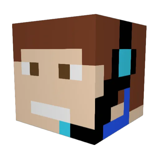 MrSteveDimond Minecraft avatar head, 3D render
