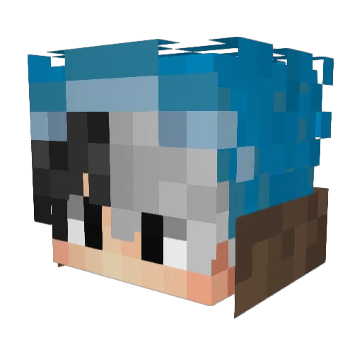 MrSuperShark Minecraft avatar head, 3D render