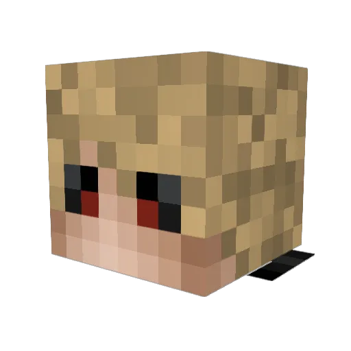 MrSweatty4Skin Minecraft avatar head, 3D render