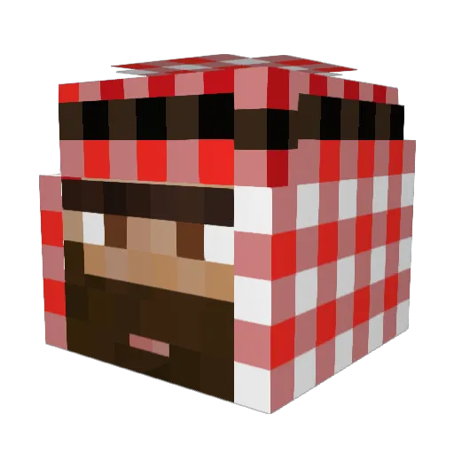 MrSweeney Minecraft avatar head, 3D render