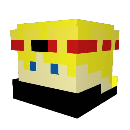 MrT543210 Minecraft avatar head, 3D render