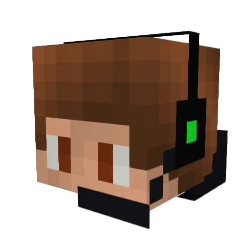 MrTWISTERTY Minecraft avatar head, 3D render