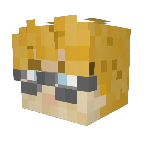 MrTacho Minecraft avatar head, 3D render