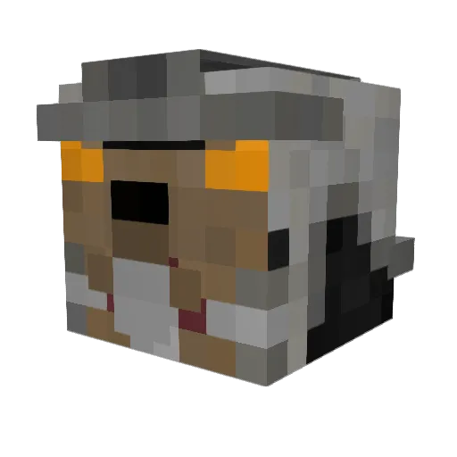 MrTacoStache Minecraft avatar head, 3D render