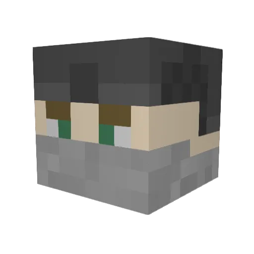 MrTactical141 Minecraft avatar head, 3D render