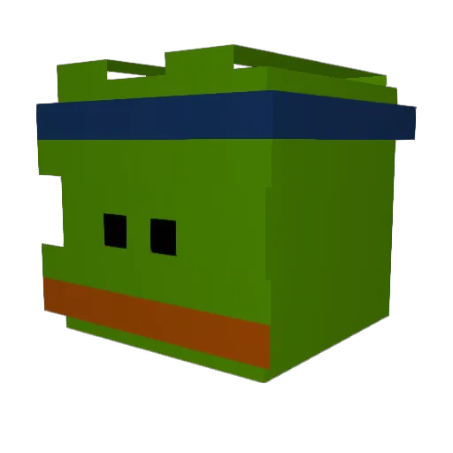 MrTechnor Minecraft avatar head, 3D render