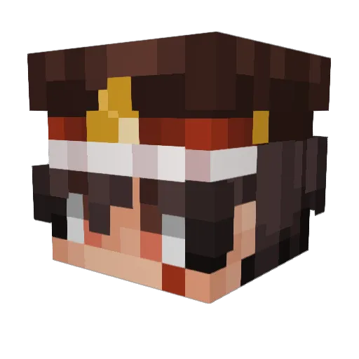 MrTetsudo Minecraft avatar head, 3D render