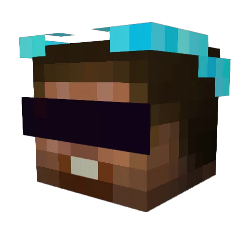 MrThamos Minecraft avatar head, 3D render