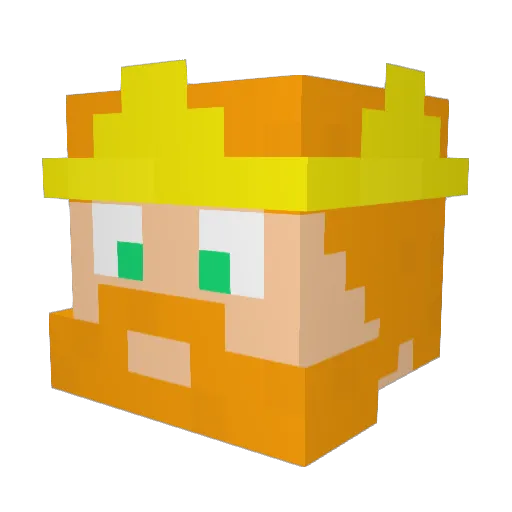 MrTheKing73 Minecraft avatar head, 3D render