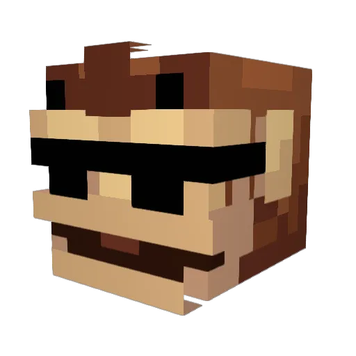 MrTikibomb Minecraft avatar head, 3D render