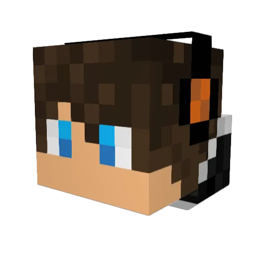 MrTkey Minecraft avatar head, 3D render