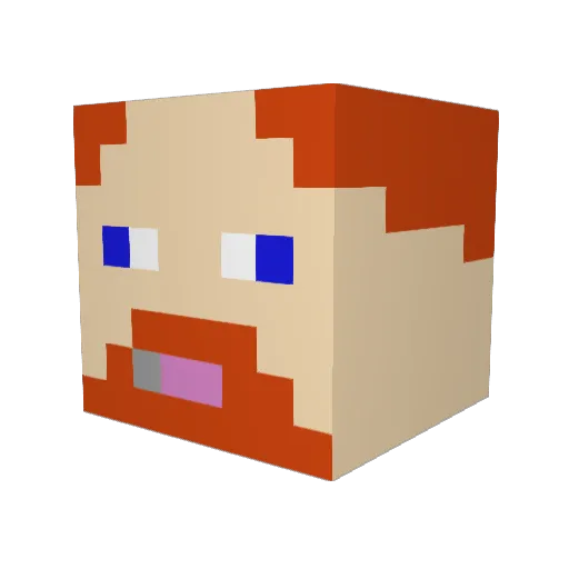 MrToasty210 Minecraft avatar head, 3D render