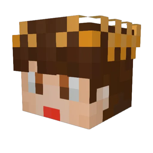 MrTosky Minecraft avatar head, 3D render