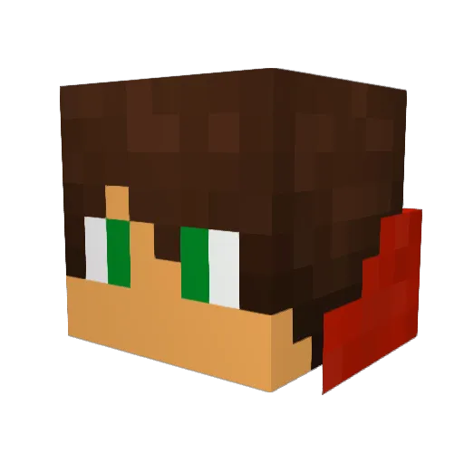 MrTraX Minecraft avatar head, 3D render