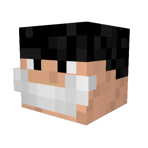 MrTrash2000 Minecraft avatar head, 3D render