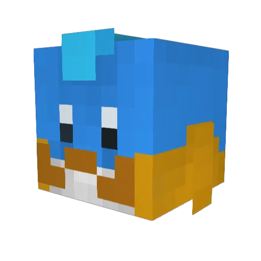 MrTub Minecraft avatar head, 3D render