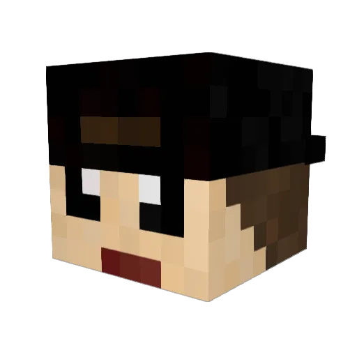 MrTuerkey Minecraft avatar head, 3D render