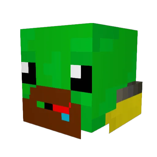 MrTutl Minecraft avatar head, 3D render