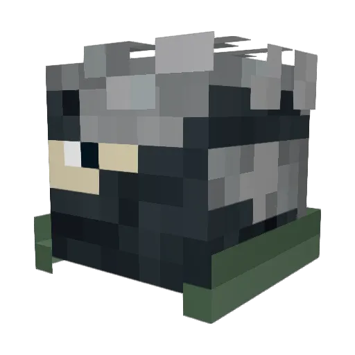 MrUnZippy Minecraft avatar head, 3D render