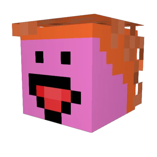 MrUndefined_ Minecraft avatar head, 3D render