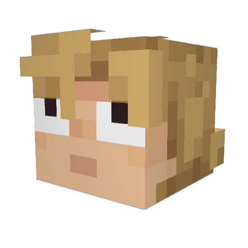 MrUnkempt Minecraft avatar head, 3D render