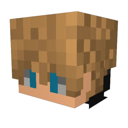 MrV243 Minecraft avatar head, 3D render