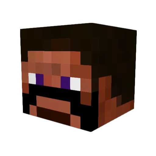 MrVaJJ Minecraft avatar head, 3D render