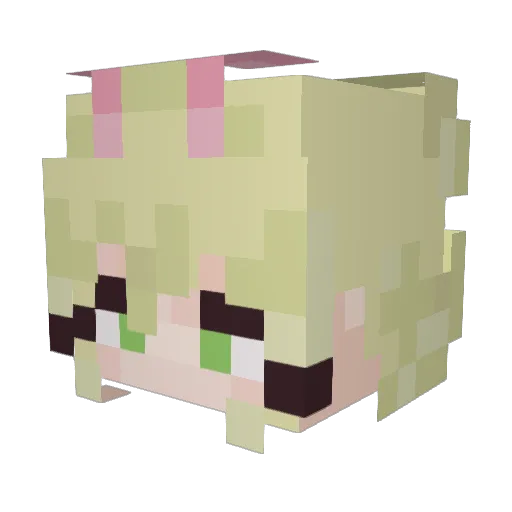 MrVangy Minecraft avatar head, 3D render