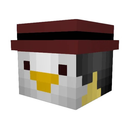 MrVanilla Minecraft avatar head, 3D render