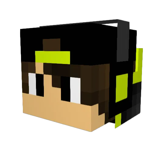 MrVaydi Minecraft avatar head, 3D render