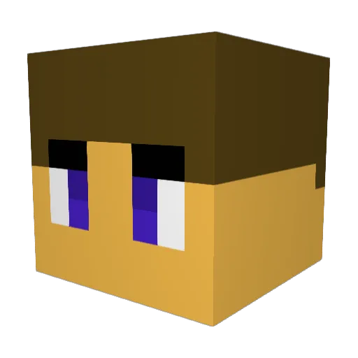 MrVbear Minecraft avatar head, 3D render