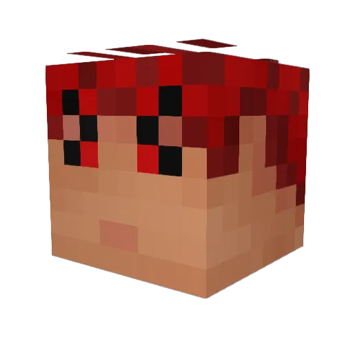 MrVeeps Minecraft avatar head, 3D render