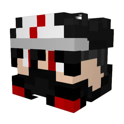 MrVempi Minecraft avatar head, 3D render