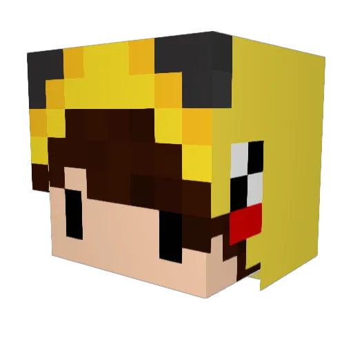 MrVes Minecraft avatar head, 3D render