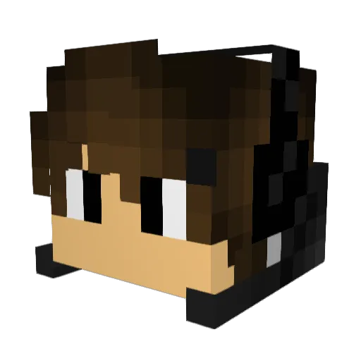 MrVictorRex Minecraft avatar head, 3D render