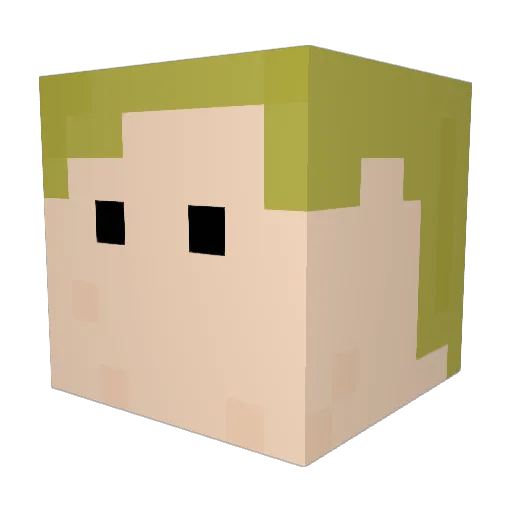 MrVidas Minecraft avatar head, 3D render