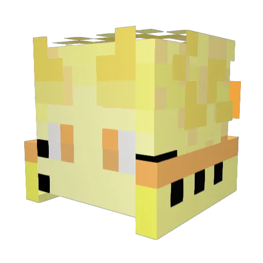 MrViipez Minecraft avatar head, 3D render