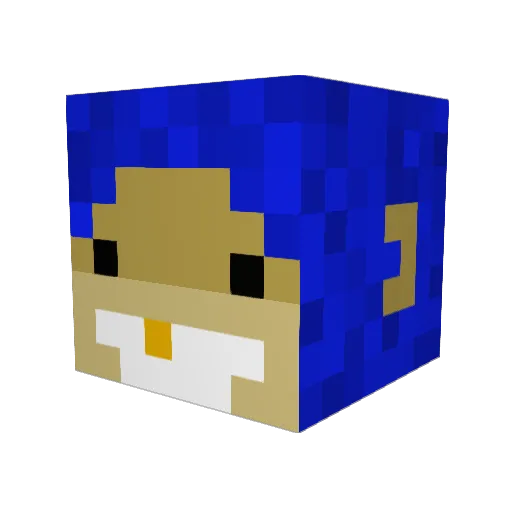 MrVinD Minecraft avatar head, 3D render