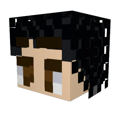 MrVinyl Minecraft avatar head, 3D render