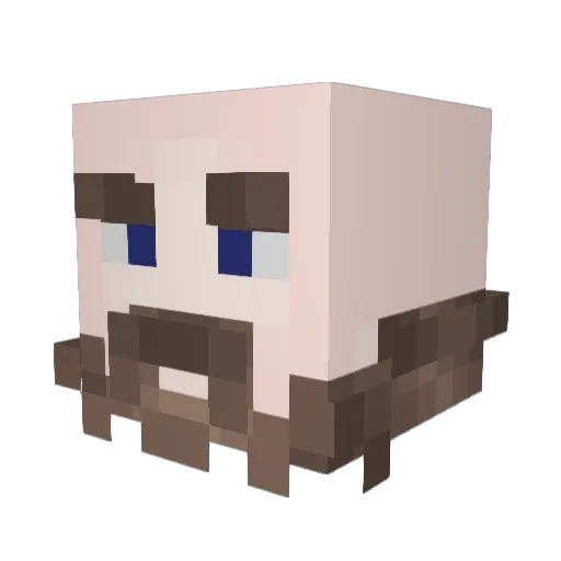 MrVoffvoff Minecraft avatar head, 3D render