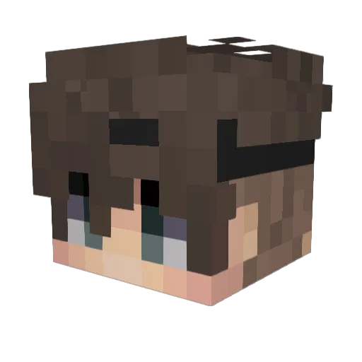 MrVolpix97 Minecraft avatar head, 3D render