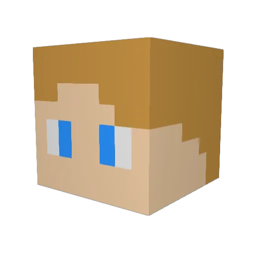 MrVoltran Minecraft avatar head, 3D render