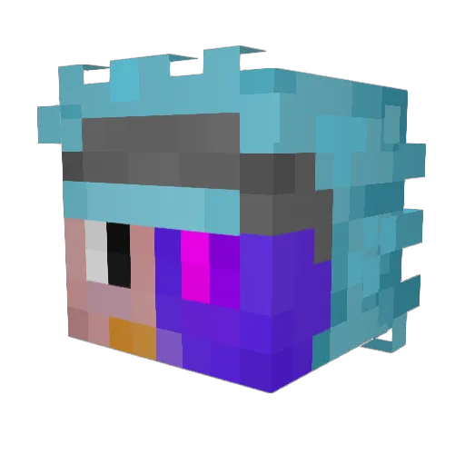 MrVopros Minecraft avatar head, 3D render