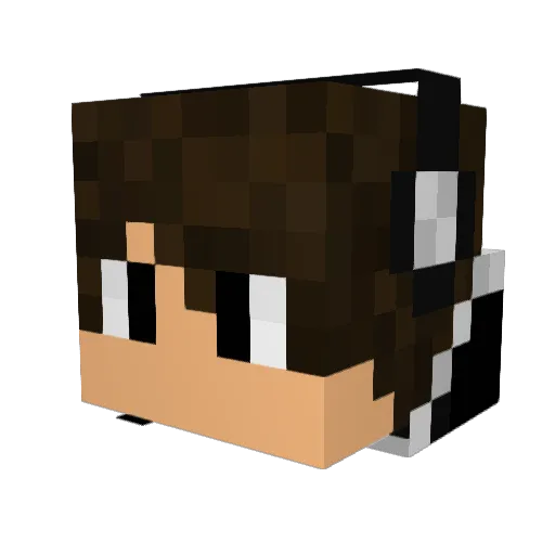 MrWauziHD Minecraft avatar head, 3D render