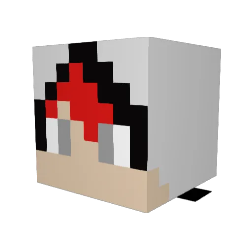 MrWeeb101 Minecraft avatar head, 3D render